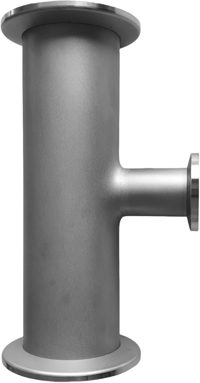 DEKADONS KF-40 to KF-16 3 Way Tee Reducer Vacuum Fittings, ISO-KF Flange Size NW-40 to NW-16 Outlet Quick-Install Reducing Fitting, Stainless Steel (KF-40 to KF-16) - Image 2